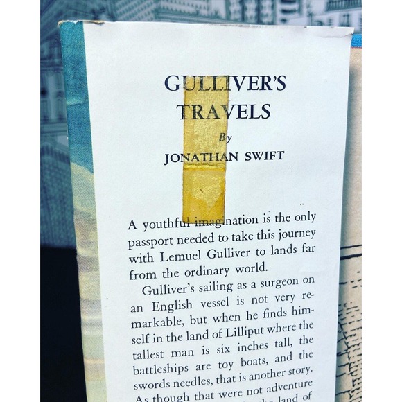 VTG 1940 HC Gulliver's Travels by Johnathan Swift Whitman Publishing Co W/ DJ - Picture 7 of 16